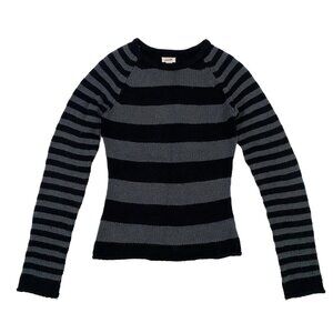 bella swan gray and black striped sweater